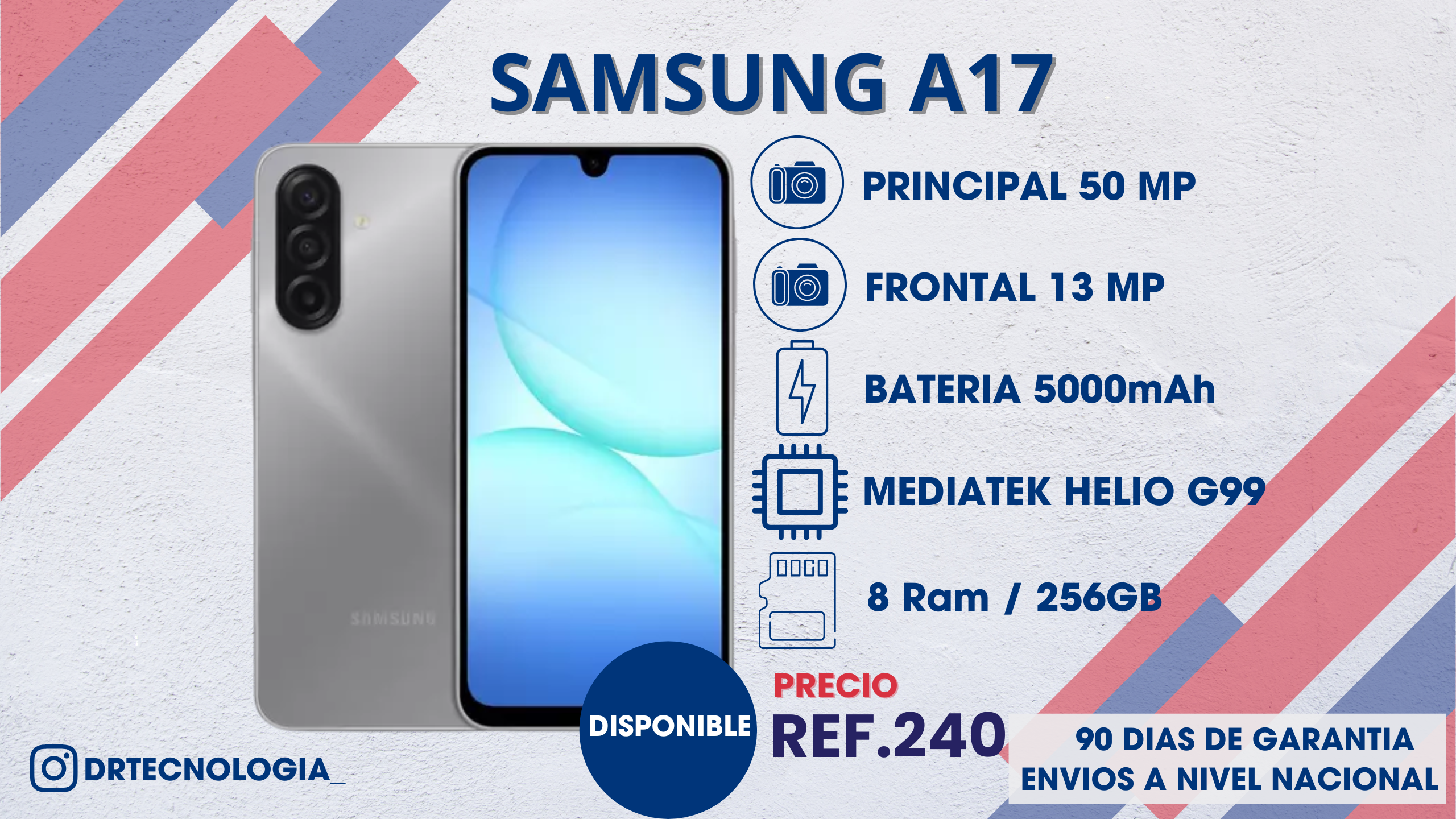TELEFONO SAMSUNG GALAXY A17 8/256GB